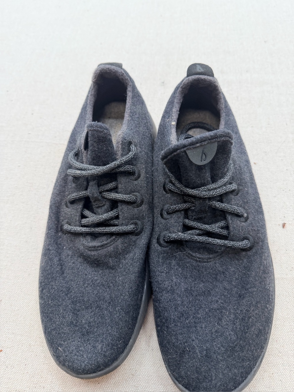 All birds  Charcoal Wool Lace-Up Sneakers